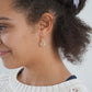 Crystal and Gold Textured Teardrop Gem Earrings | Bridesmaid Earrings | Wedding Jewelry | ECG13